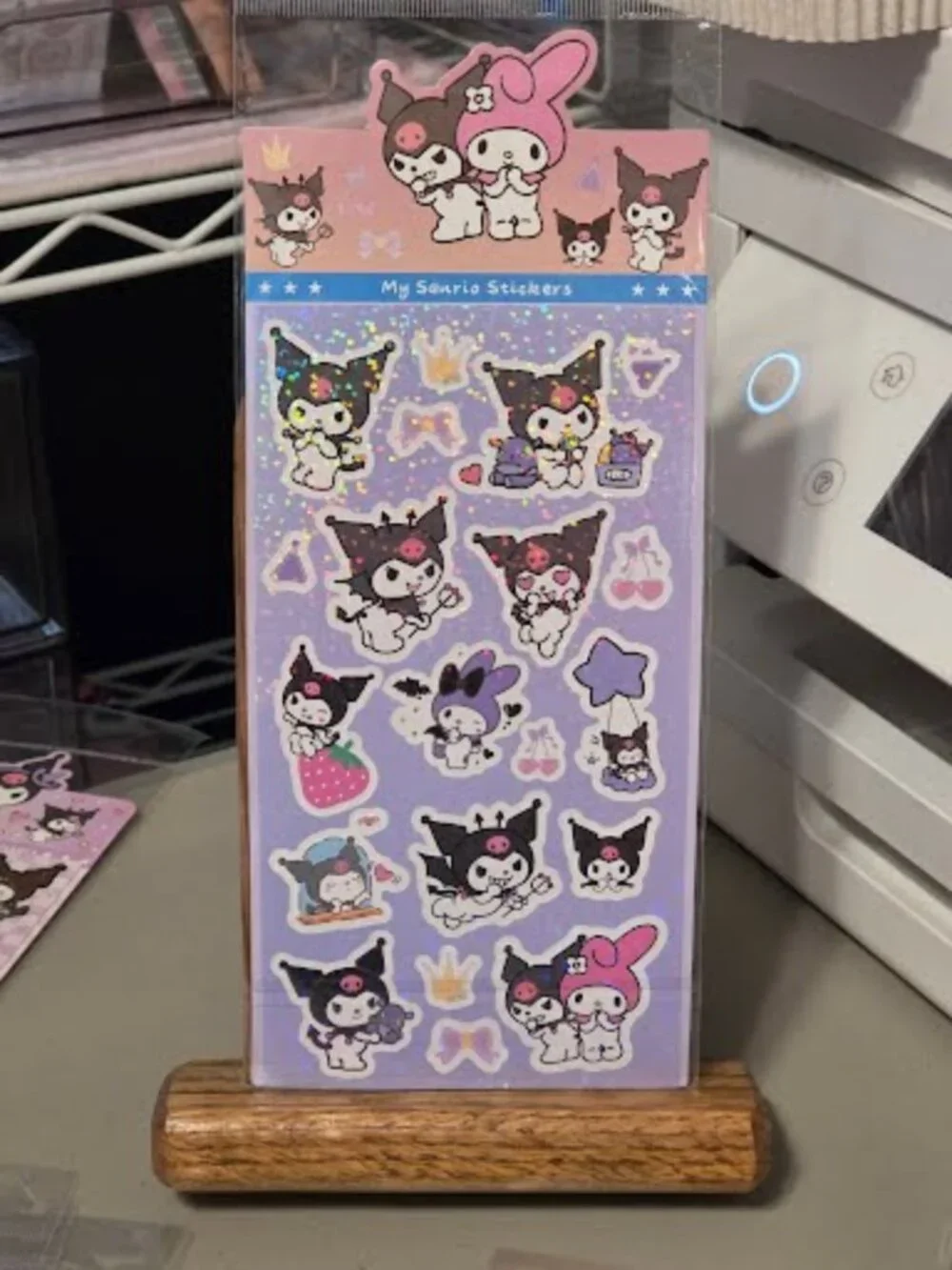 #STK-2533 Kuromi Laser Sticker Sheet